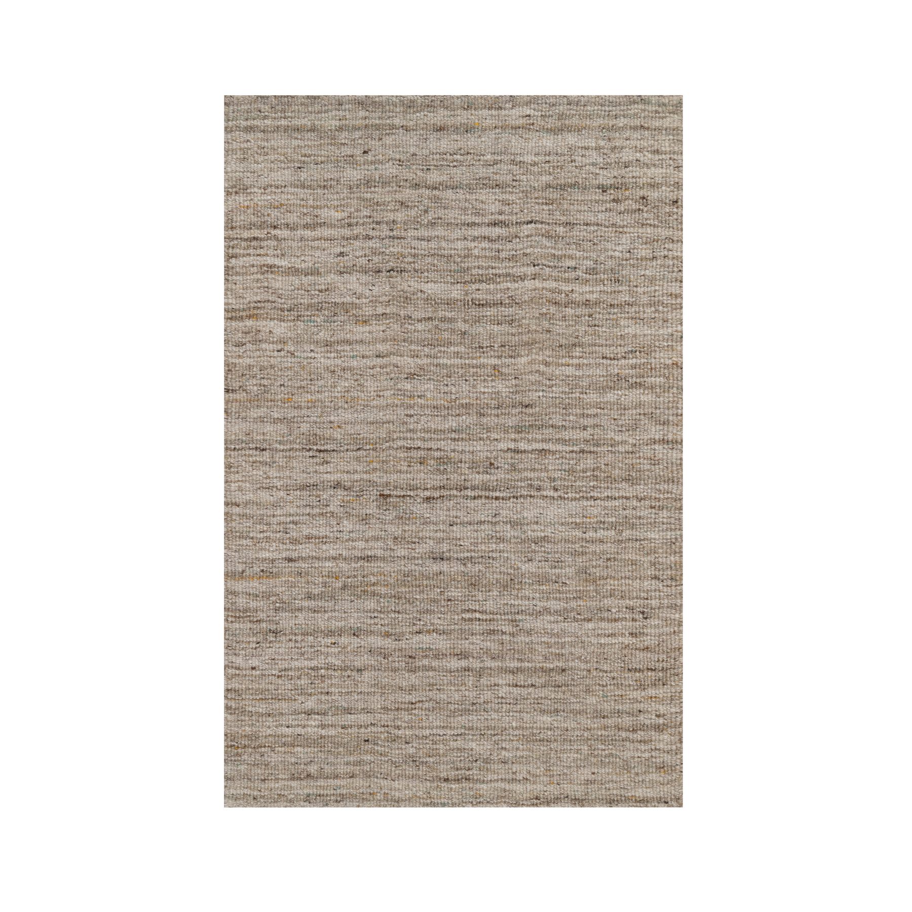 2'x3' Tan Brown, Hand Loomed, Modern Plain Design, Textured, Natural Wool, Mat, Sample, Oriental Rug 